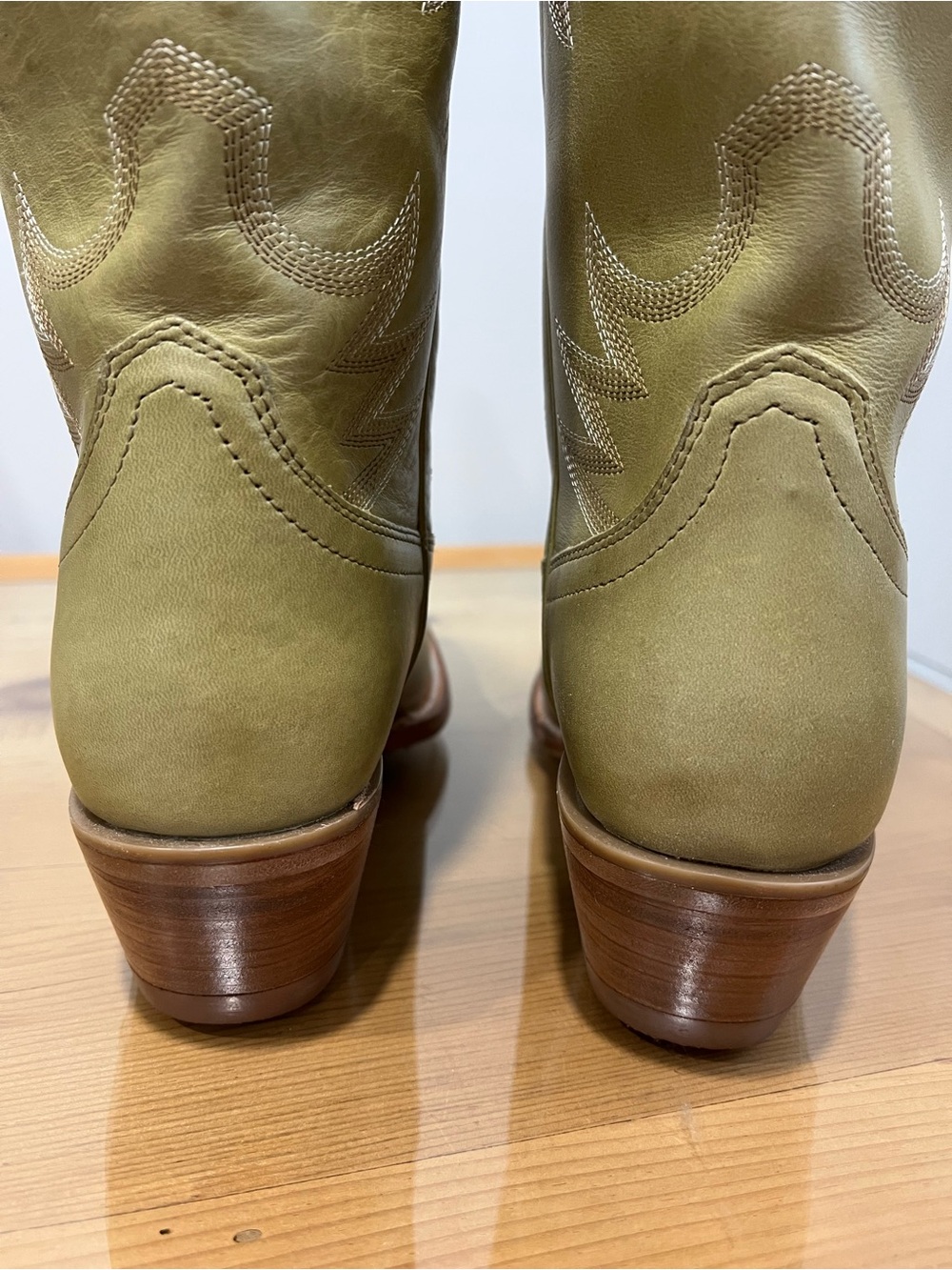 Tecovas Annie light Sage Green Women's Western Heeled Boots size 9 - Picture 9 of 9